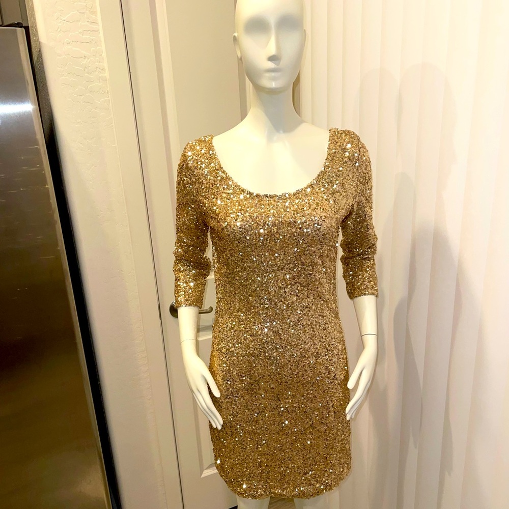 Beautiful girl sequence dress
